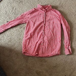 Red and white button down shirt KIDS